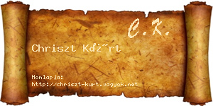 Chriszt Kürt névjegykártya